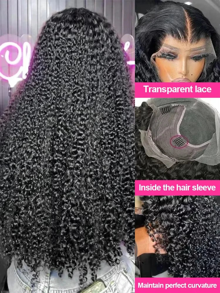 Mossily 300% High Density Loose Deep Wave 40Inch 13x6 13x4 HD Lace Frontal Human Hair Wig Glueless Preplucked Curly Wig