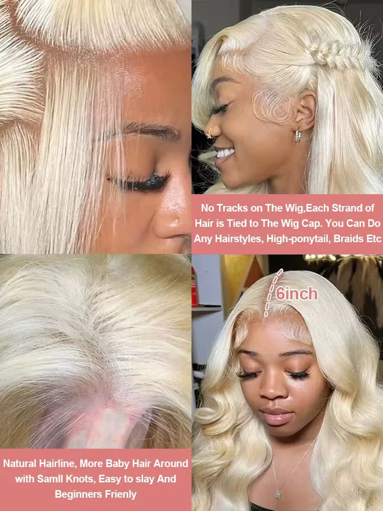 230% 36 40 Inch 613 Honey Blonde Body Wave 13x6 Lace Front Human Hair Wigs Transparent 13x4 Lace Frontal Wig For Black Women