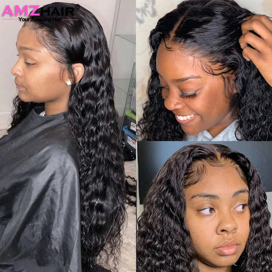 13X4 Indian Deep Curly Lace Front Wig Human Hair Wigs For Women Deep Wave 4x4 Closure Wig Transparent Lace Frontal Wigs On Sale