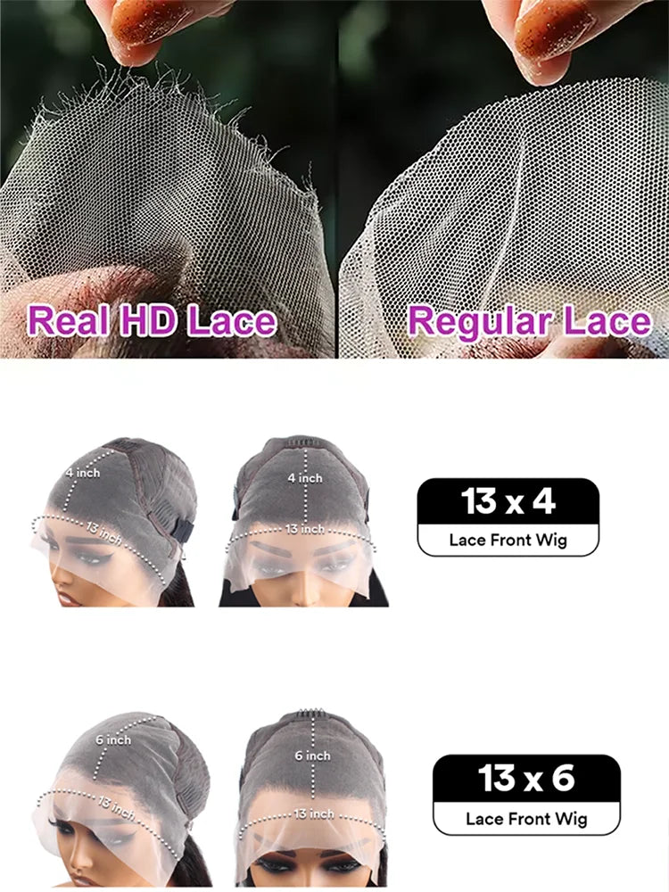 Chocolate Brown 13x6 Human Hair Wigs Hd Lace Frontal Wig 13x4 Water Wave Lace Front Wigs For Women Deep Curly Wigs Human Hair