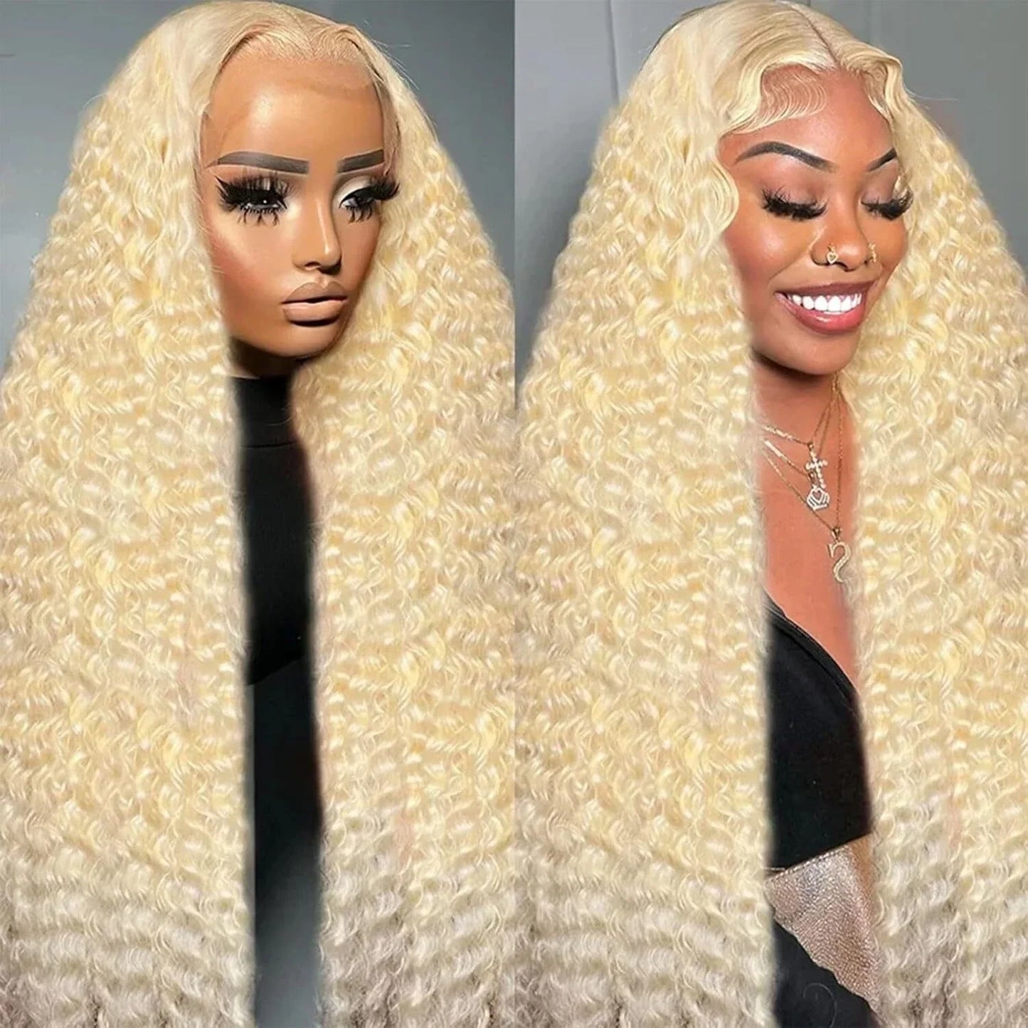 30 Inch 613 Blonde HD Lace Front Wig Human Hair Body Wave 13×4 Curly Transparent Lace Frontal Wigs 13x6 Blonde Straight Lace Wig