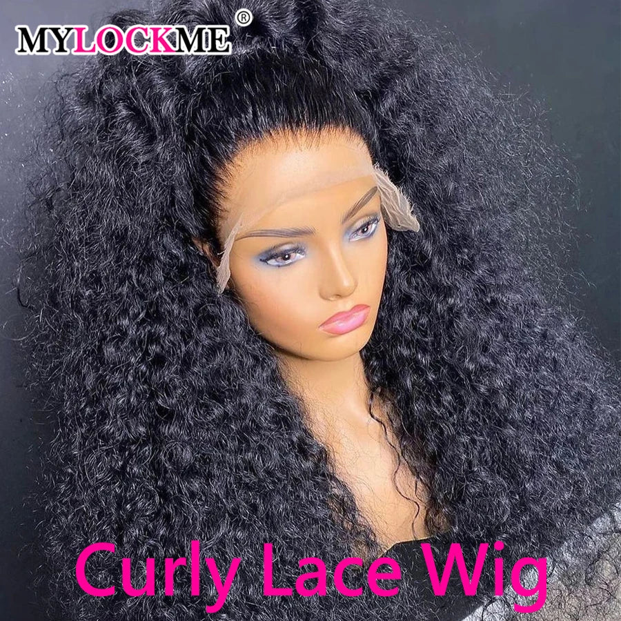 Curly Lace Front Wig Human Hair 13x4 13x6 Deep Wave Lace Frontal Wig 6x4 5x5 Glueless Transparent Pre Cut Lace Wigs 210 Density