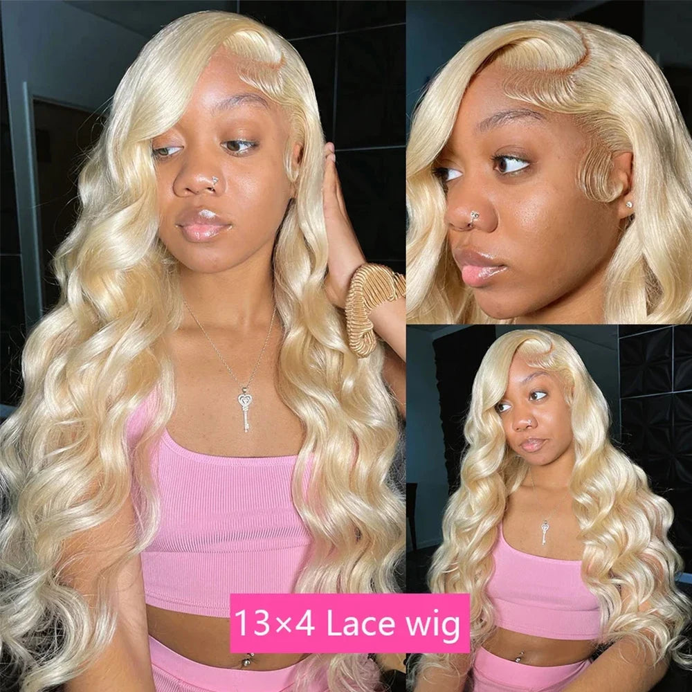 30 Inch 613 Honey Blonde Body Wave 200 Density 13x6 HD Lace Front Human Hair Wigs 13x4 HD Lace Frontal Wig for black women