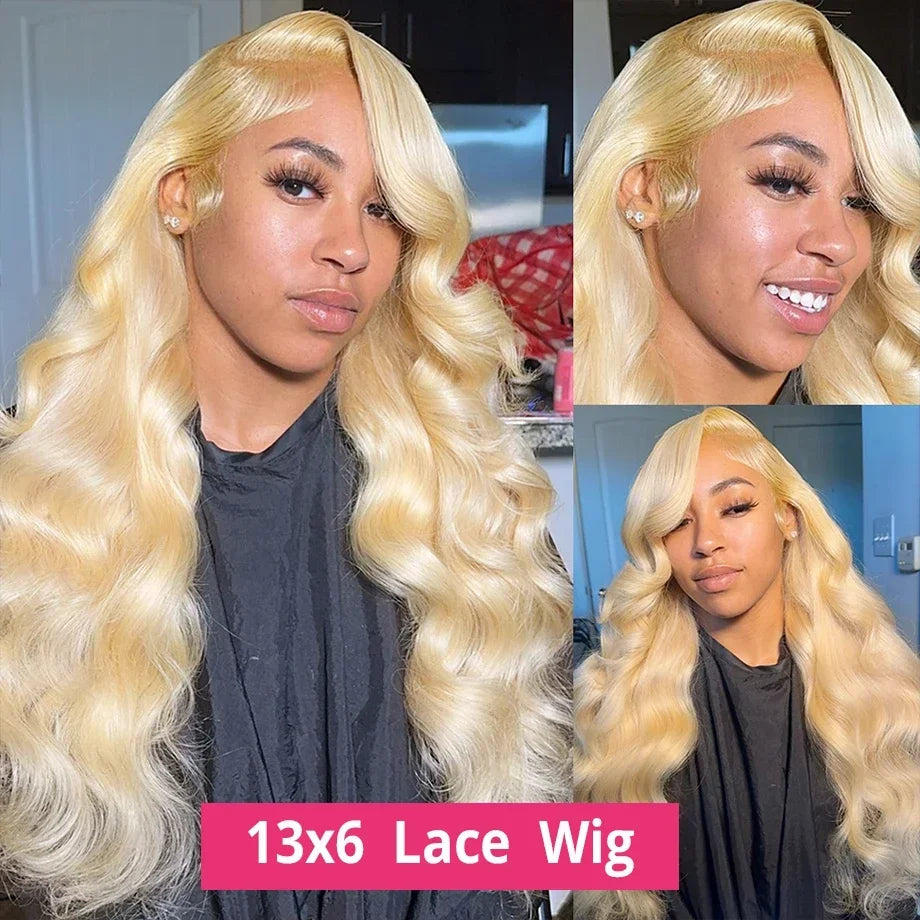 13x6 Body Wave Transparent Hd 30 40 Inch 613 Honey Blonde Lace Frontal Human Hair Wig 250 Density Brazilian 13x4 Lace Front Wig