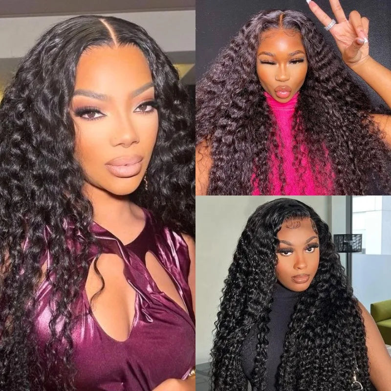 13X4 Indian Deep Curly Lace Front Wig Human Hair Wigs For Women Deep Wave 4x4 Closure Wig Transparent Lace Frontal Wigs On Sale