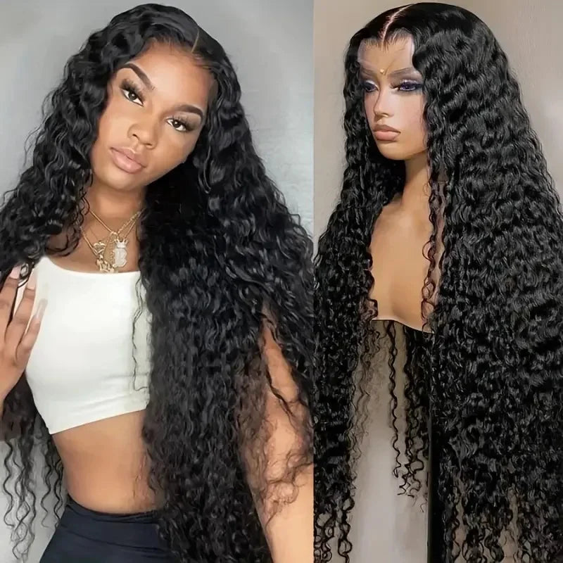 Fashionable European And American Style Lace Front Wig Small Roll Curly Fake Hair Full Head Cover Black Fiber Lace Wig