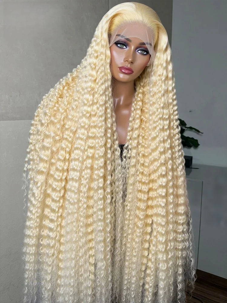 30 Inch Highlight Wig 4/27 Brown Ombre Deep Wave Human Hair Wigs 13x6 HD Lace Frontal Wig 220 Density Transparent Lace Front Wig