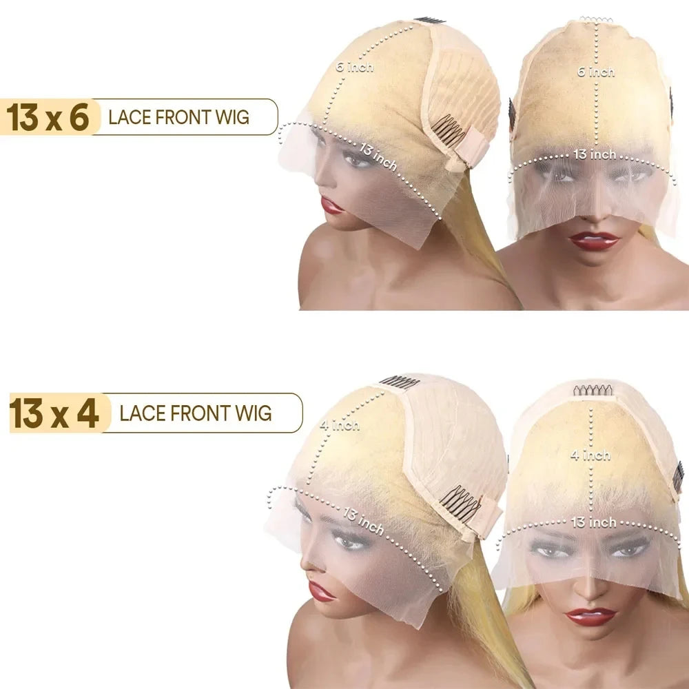 30 Inch 613 Honey Blonde Body Wave 200 Density 13x6 HD Lace Front Human Hair Wigs 13x4 HD Lace Frontal Wig for black women
