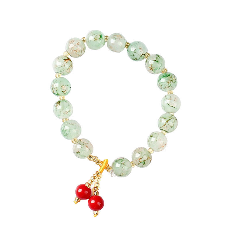 New Accessories Crystal String Beads Ceramic Bracelet