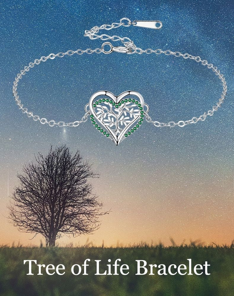 Jewelry Heart-shaped Lucky Tree Bracelet Adjustable Ornament Women