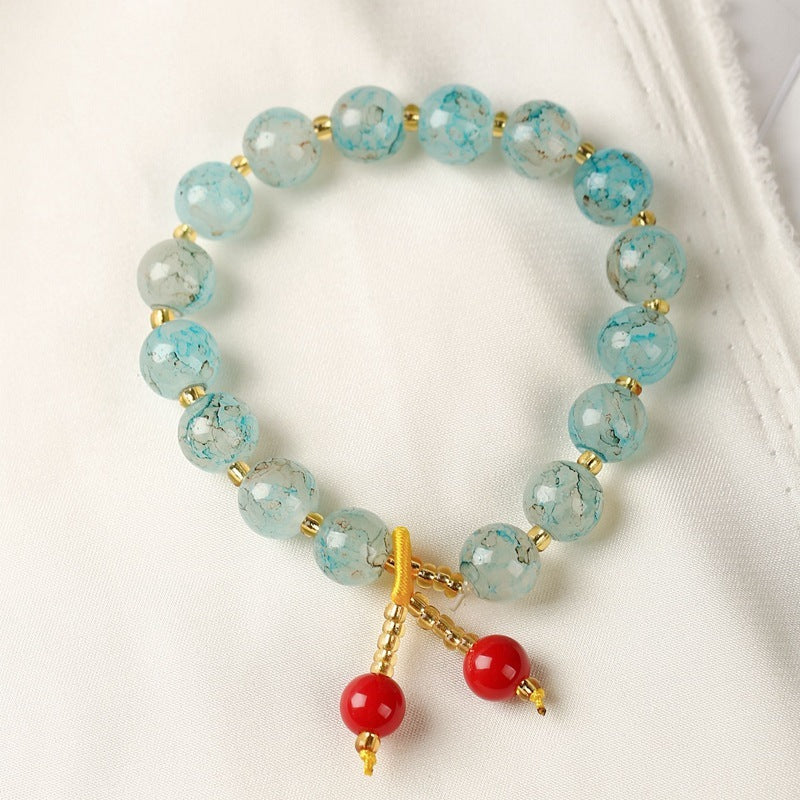 New Accessories Crystal String Beads Ceramic Bracelet