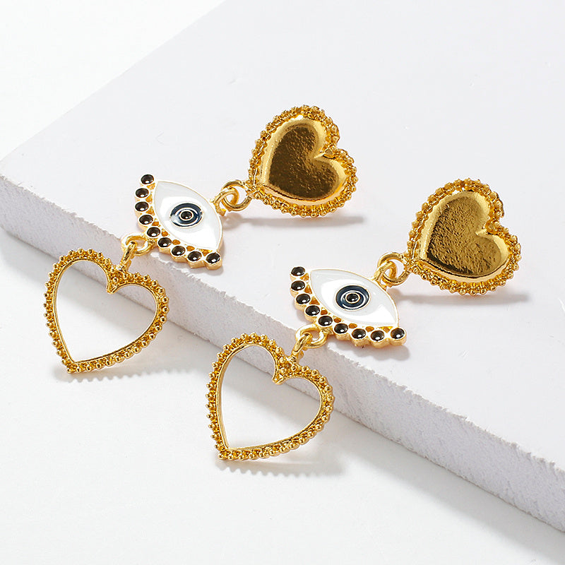 Jewelry Creative Eye Earrings Fashion Personality Punk Style Love Earrings Women
