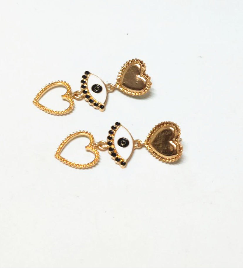 Jewelry Creative Eye Earrings Fashion Personality Punk Style Love Earrings Women