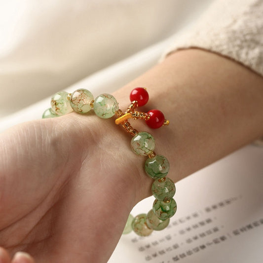 New Accessories Crystal String Beads Ceramic Bracelet