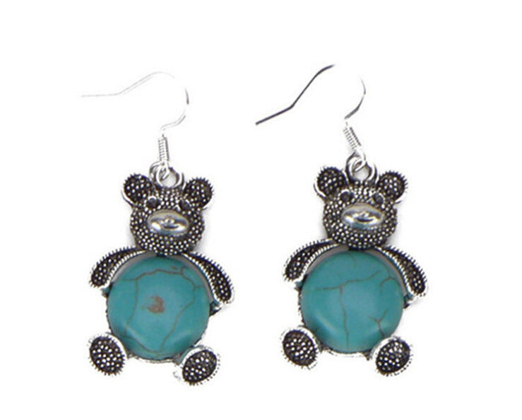 Lovely bear pendant nacklace and Earrings set