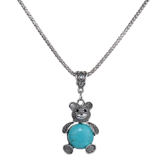 Lovely bear pendant nacklace and Earrings set