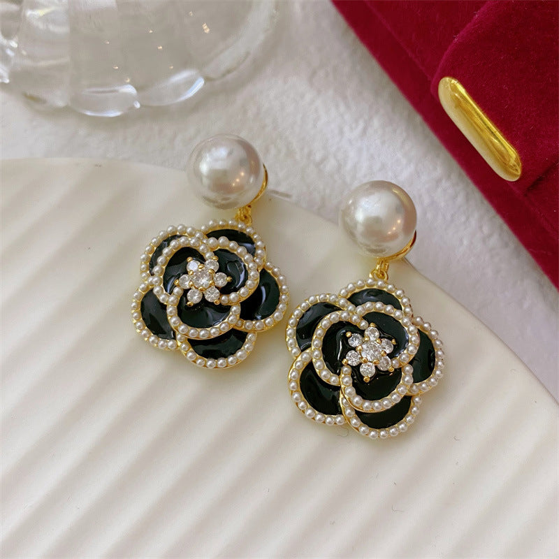 Super Fairy High-end Camellia Ring Jewelry Simple Women