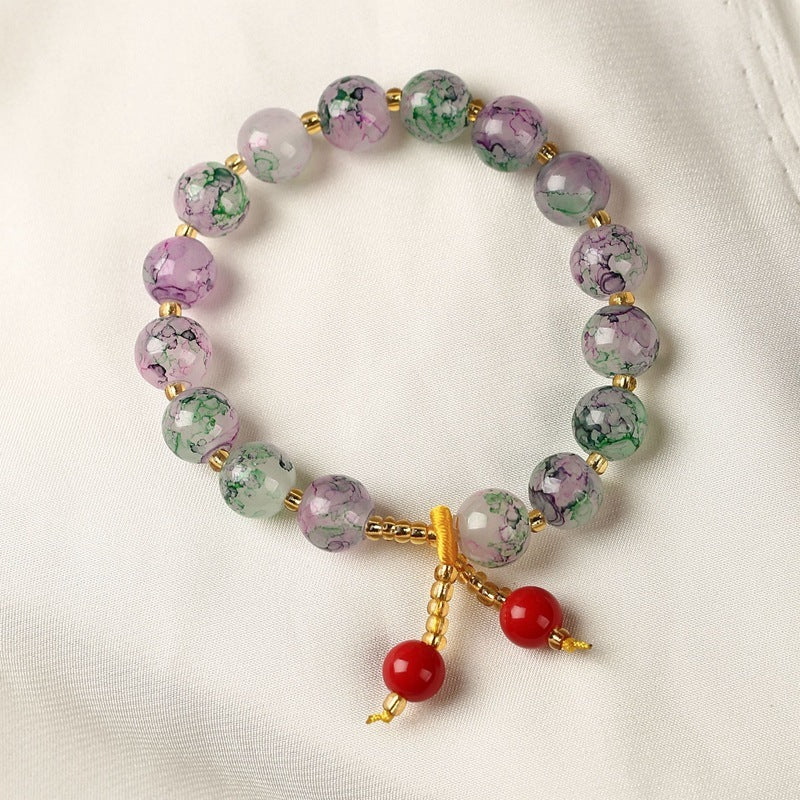 New Accessories Crystal String Beads Ceramic Bracelet