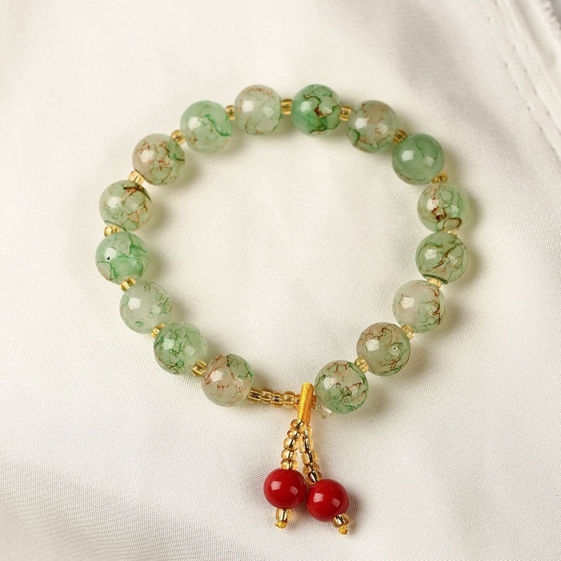 New Accessories Crystal String Beads Ceramic Bracelet