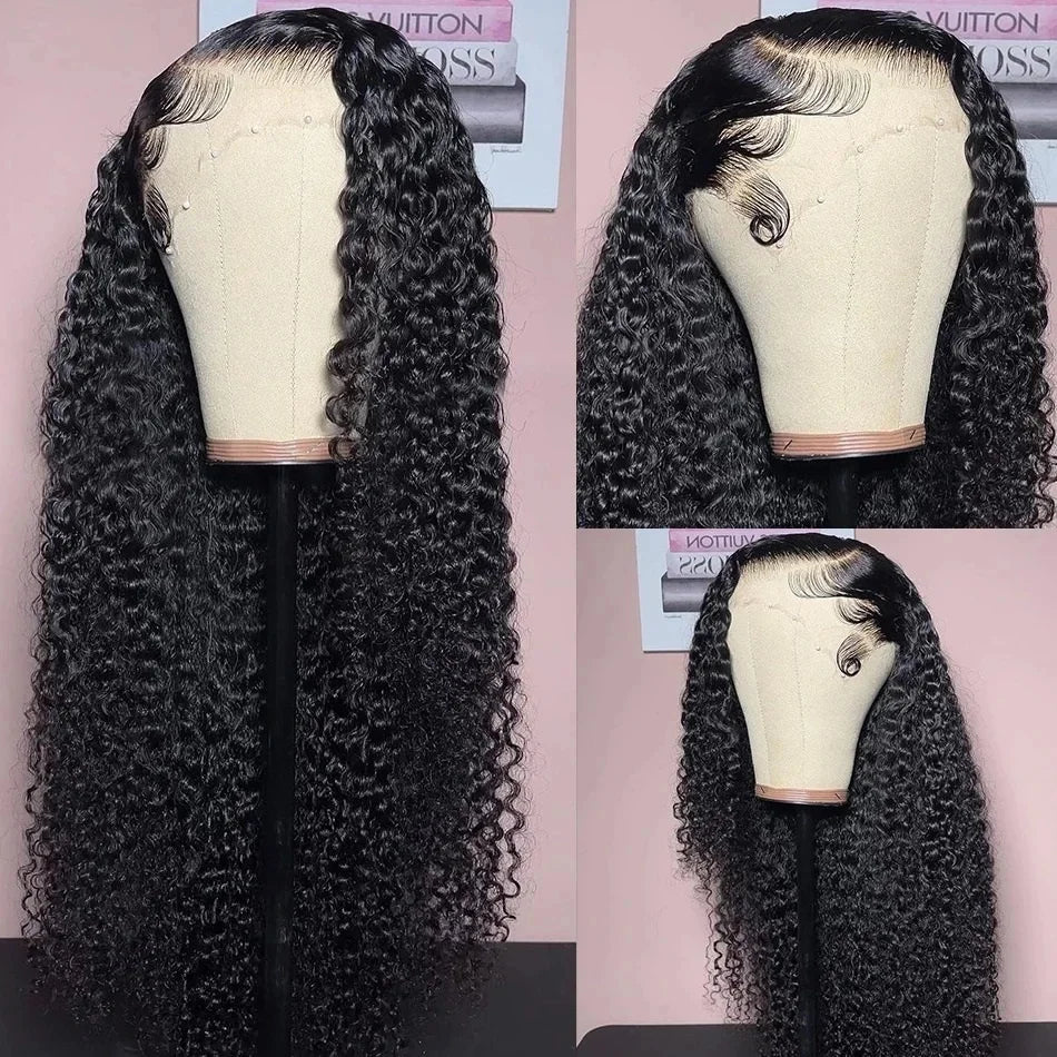 Deep Wave 13x6 HD Lace Front Human Hair Wigs Water Wave Full Density Curly 13x4 Pre Plucked Lace Frontal Wig Brazilian Remy Hair