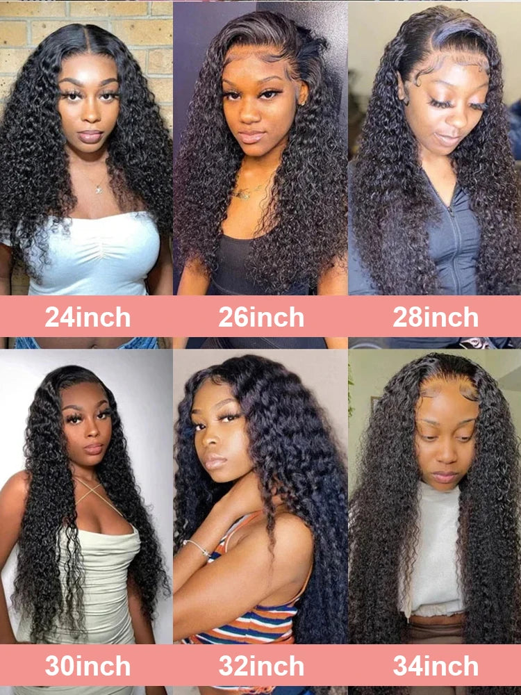 Poker Face Brazilian High Density Loose Deep Wave 13x4 13x6 HD Transparent Lace Frontal Wig Curly Lace Front Human Hair Wigs