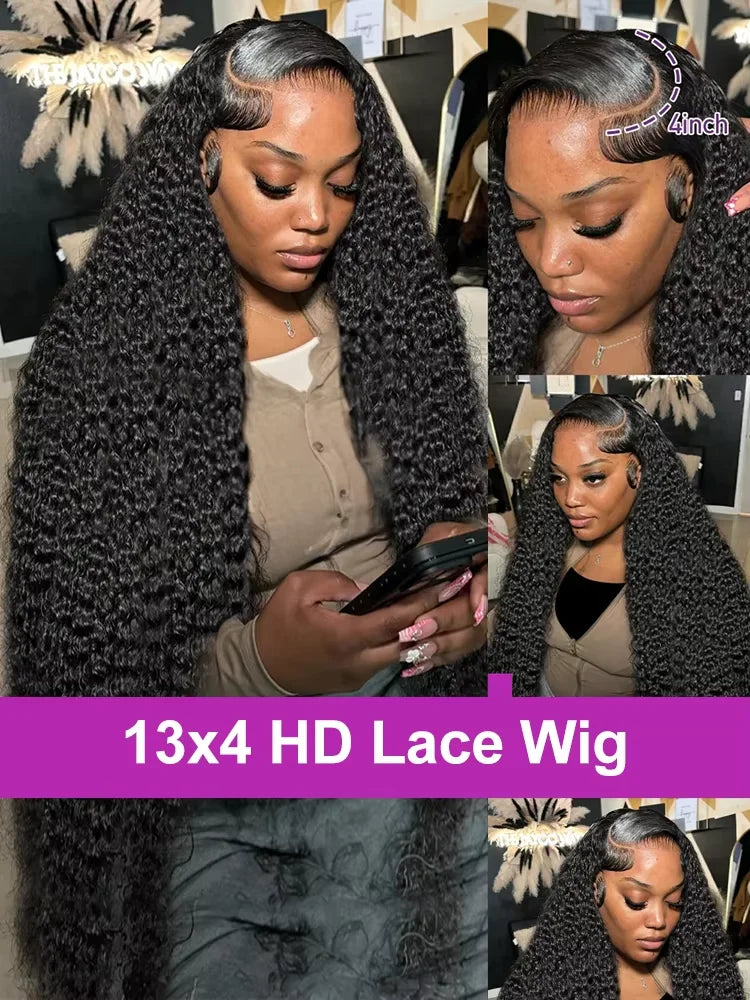 30 40 Inch Deep Wave 13x6 13x4 Hd Lace Front Human Hair Wig 220 Density Water Curly 5x5 Glueless Wigs Human Hair For Women
