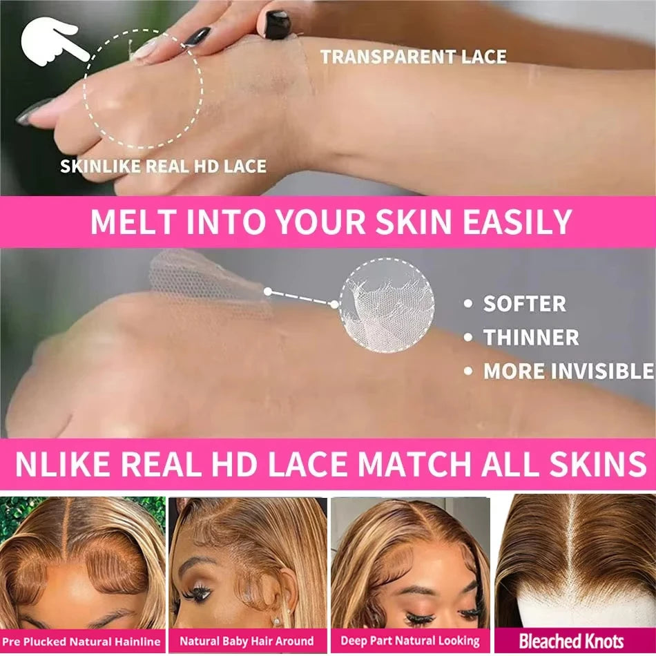 Highlight Curly Wig 100 Human Hair wigs Honey Blonde 13x4 Lace Front Deep Wave 13x6 Hd Lace Frontal Wig Brazilian For Women