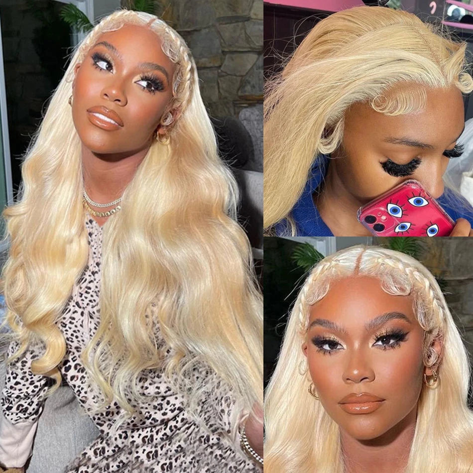 13x6 Body Wave Transparent Hd 30 40 Inch 613 Honey Blonde Lace Frontal Human Hair Wig 250 Density Brazilian 13x4 Lace Front Wig