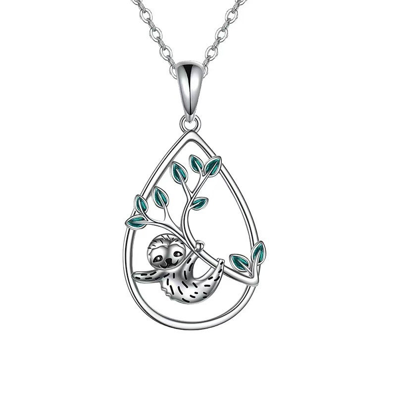 Cartoon Sloth Earring Pendant Accessories Necklace For Women
